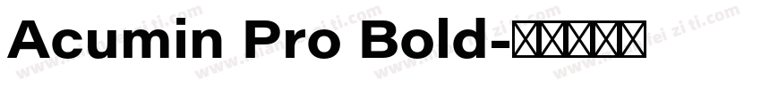 Acumin Pro Bold字体转换